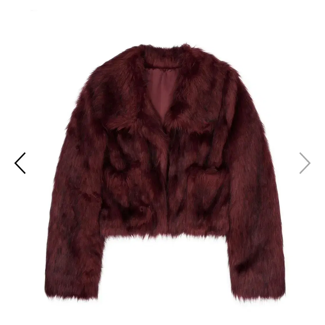 배디  FLECKED ASH FUR JACKET BURGUNDY