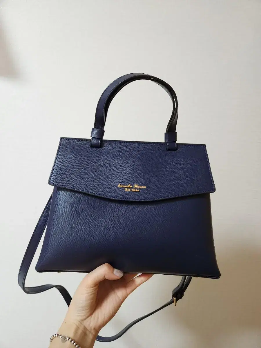 [Samantha Tabasa] Petite Monica Satchel Bag Navy