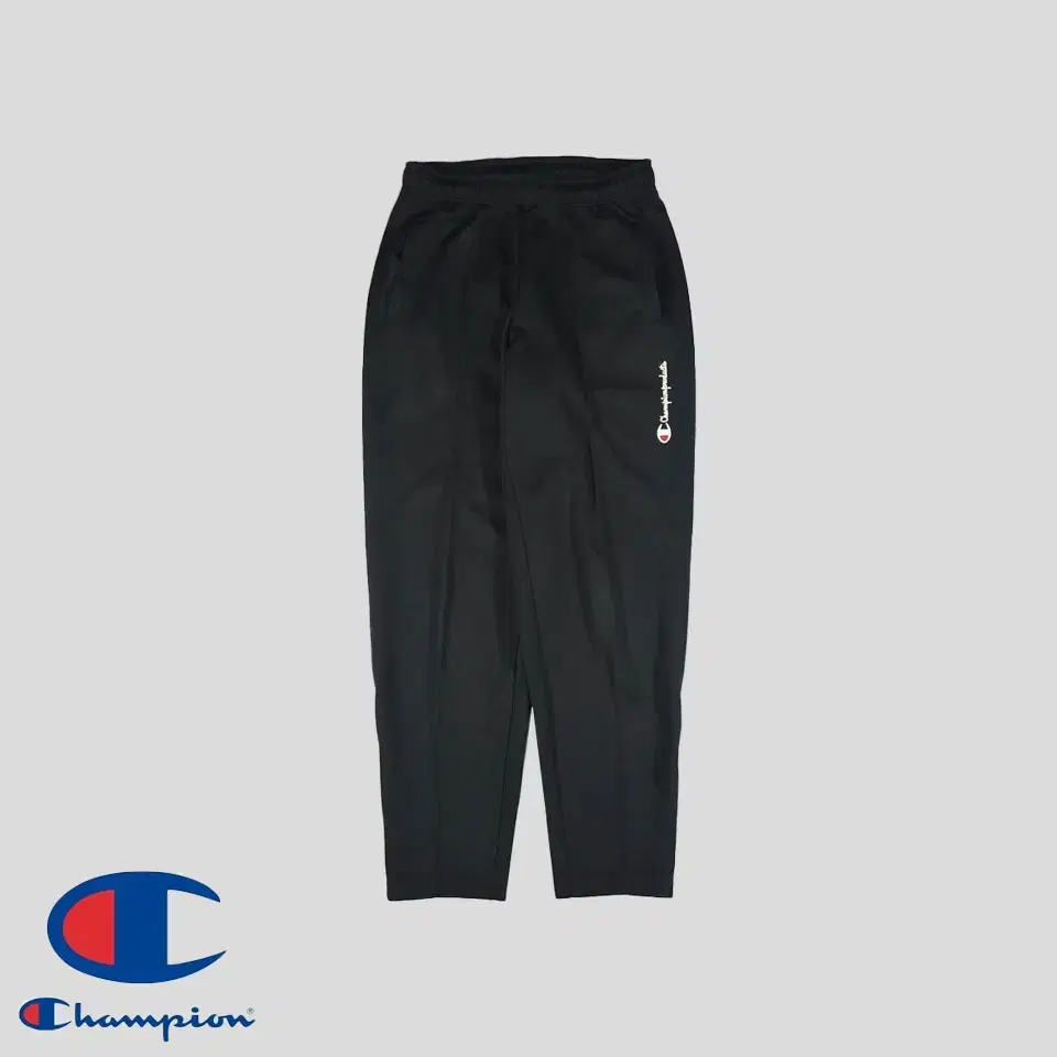 Champion JP Black White Spelling Embroidered Logo Banded Old School Jogger Pants Jersey Pants