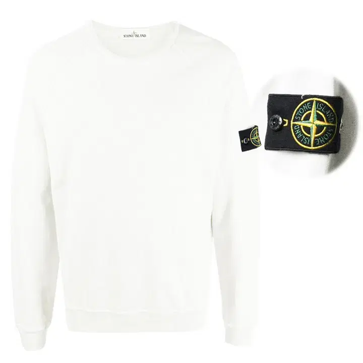 [STONE] New Waffen Crew Neck Sweatshirt White 741566060 V0001