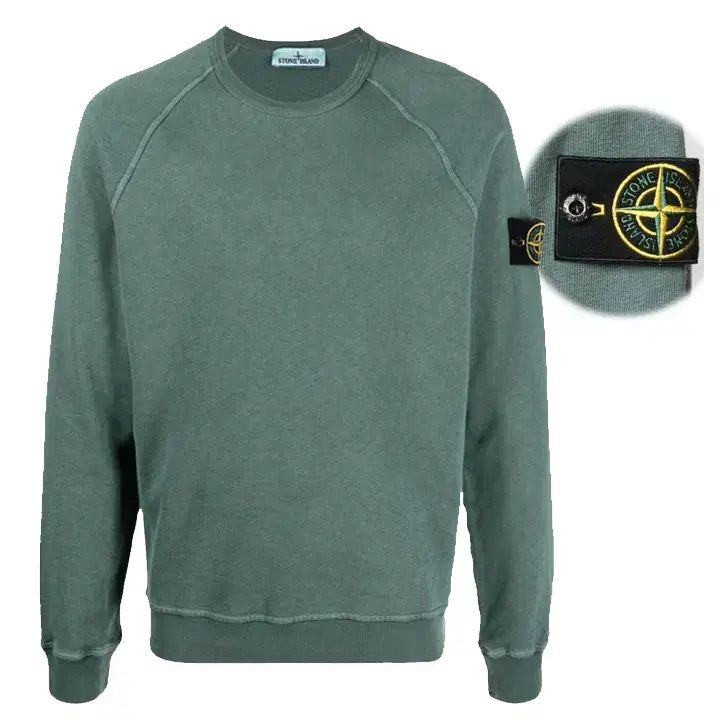 [STONE] New Waffen Crewneck Man-To-Man Bloo Green 741566060 V0157