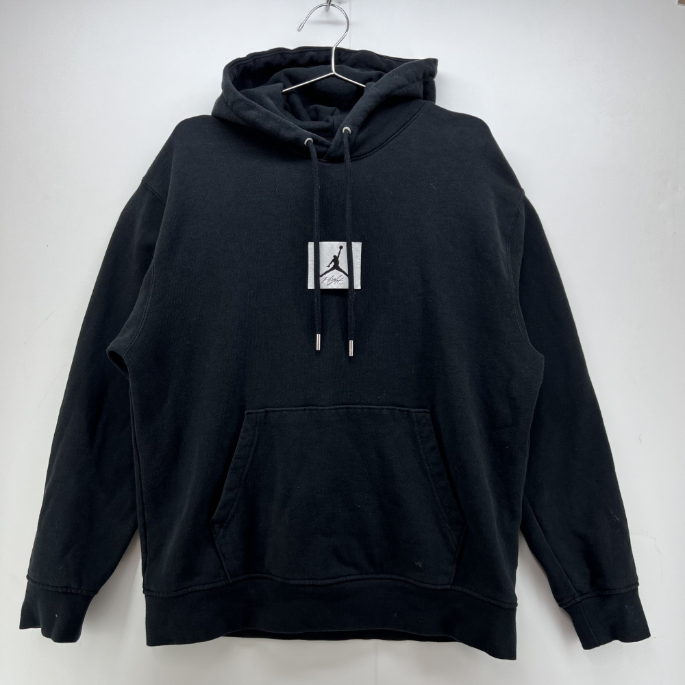 [100] Nike Brushed Essential Jumpman Hoodie Black