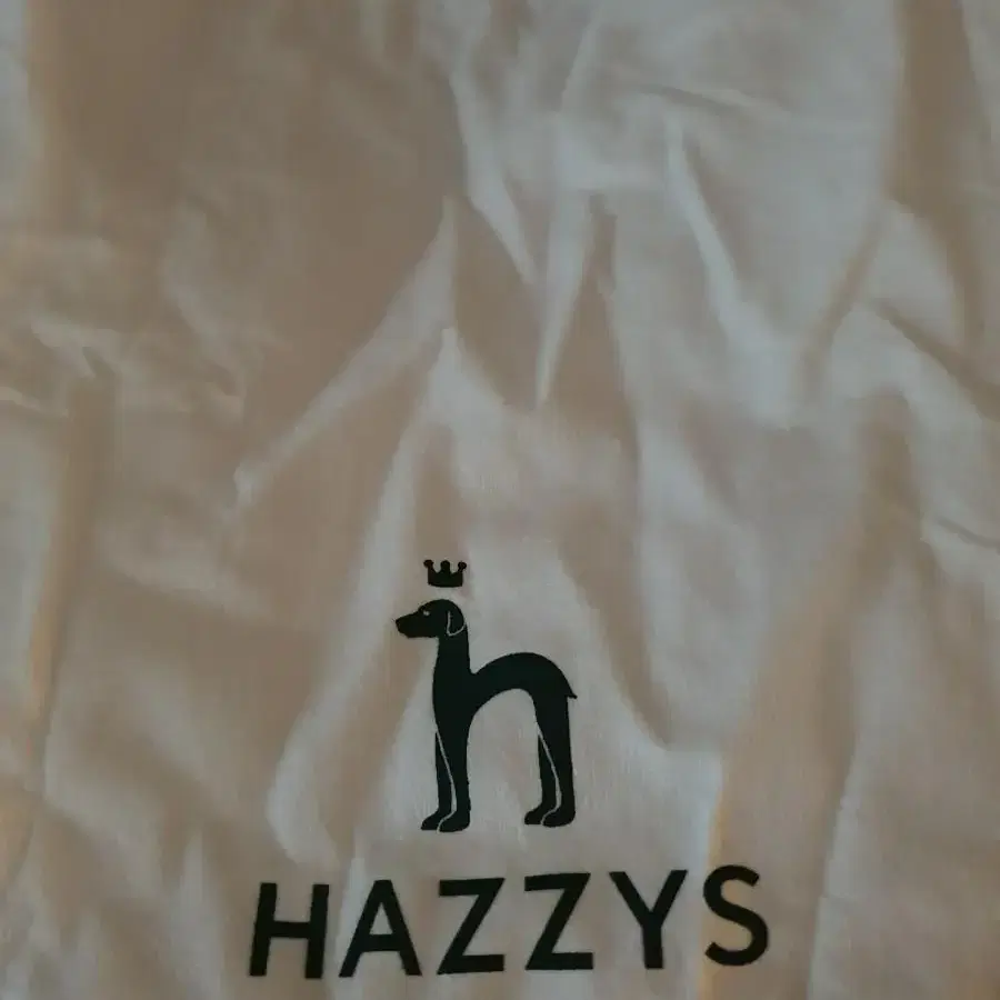 HAZZYS ACC[23SS] 블랙 로고자수 면 버킷백