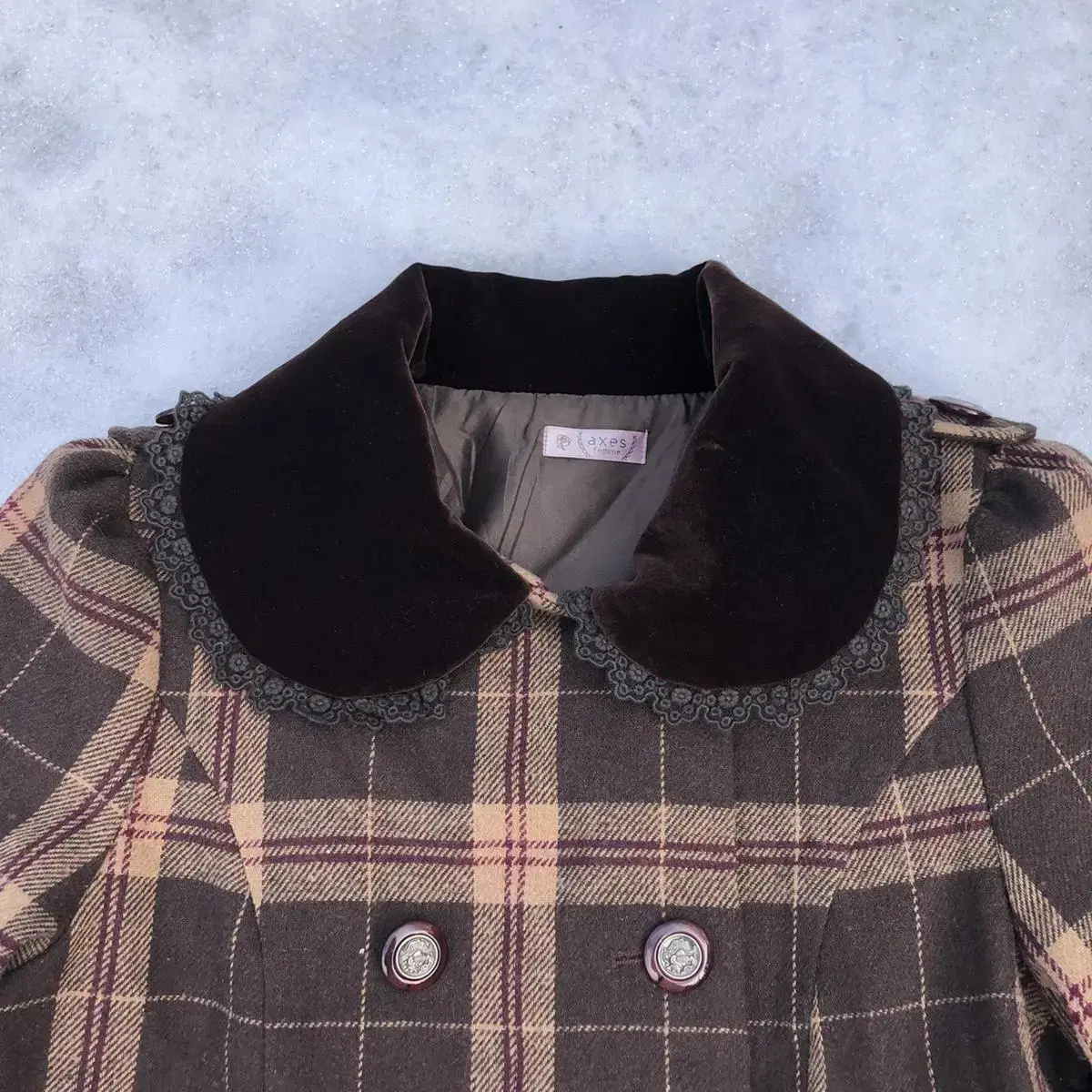 Vintage axes femme brown check ct