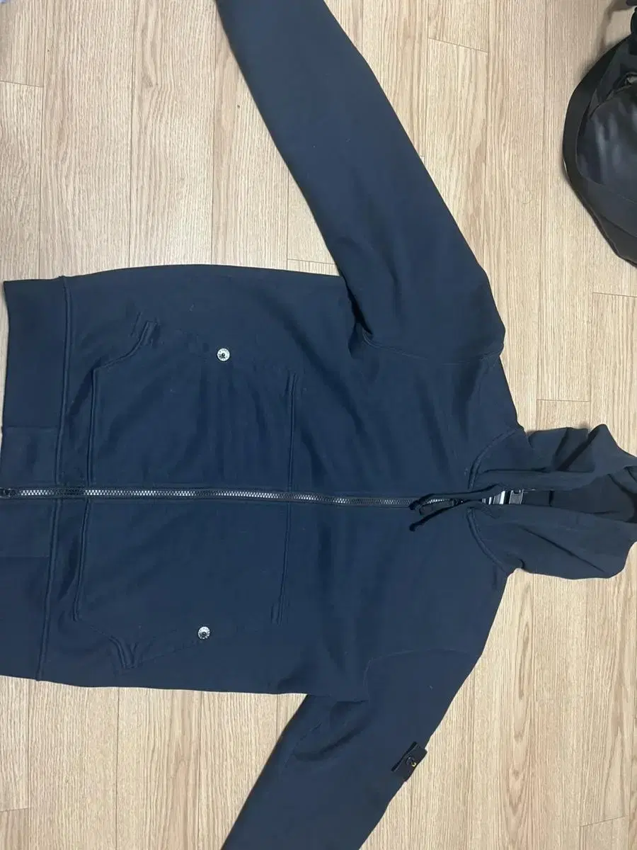 Stone Island Hooded zip-up brushed navy size M sells