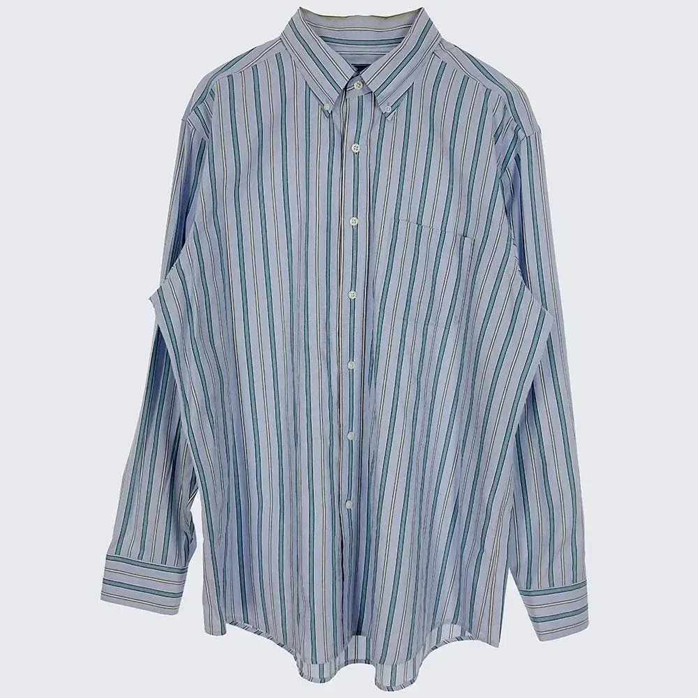 [Men's Overalls] Pendleton Striped Shirt Southern Cotton Vintage (18647)