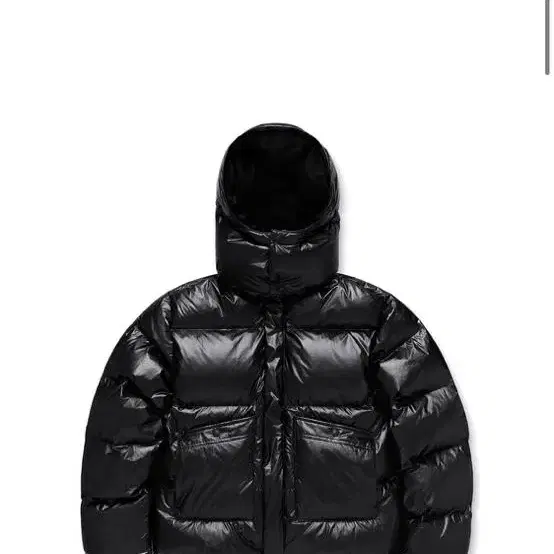 커렌트 HOOD SHORT PUFFER JACKET [BLACK]