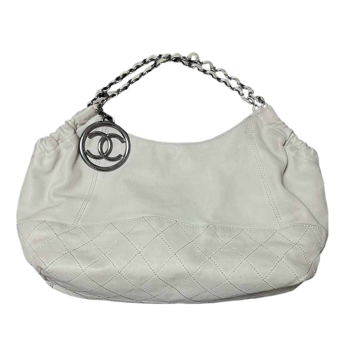 Chanel Chain Big Bag White Coco Cabas Shoulder Bag. Old Momma Cocoon Classic DeMuur