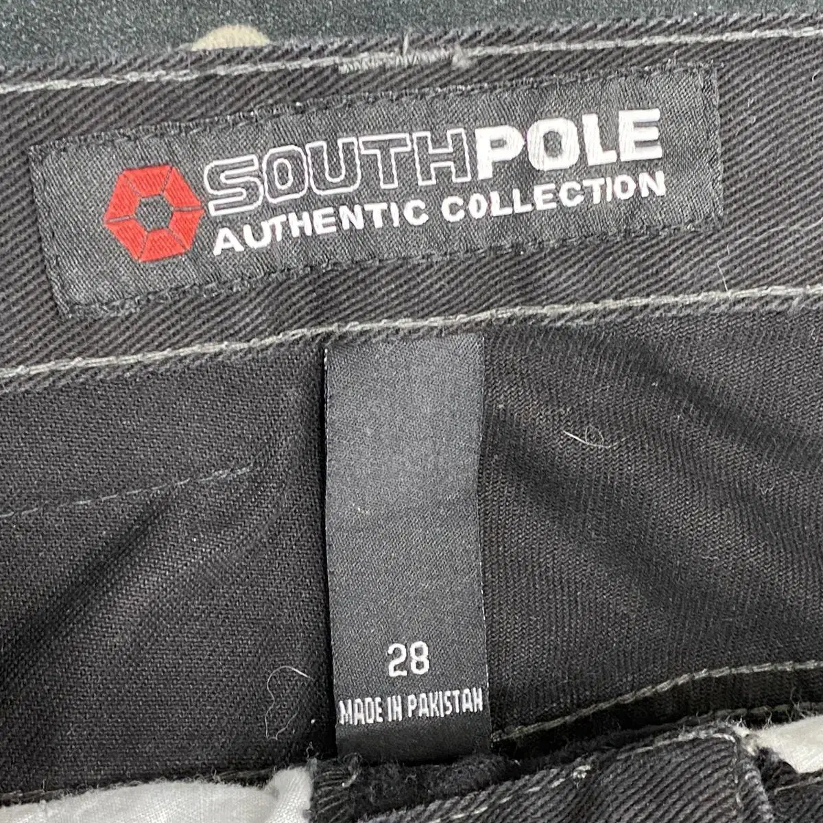 South Pole 빈티지 스티치 흑청 카펜터팬츠 28