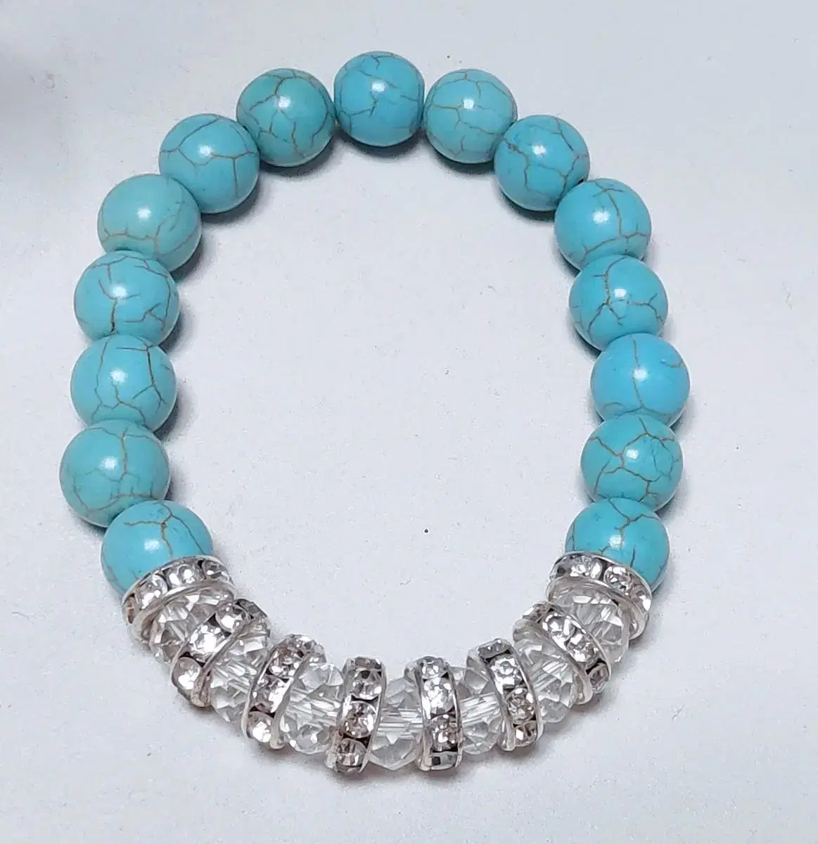 Turquoise Bead Cubic Bracelet