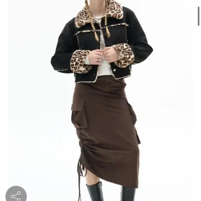 러브이즈트루 VL CARGO SKIRT(BROWN)