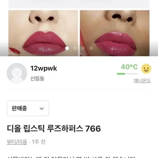 디올 립스틱 루즈하퍼스 766