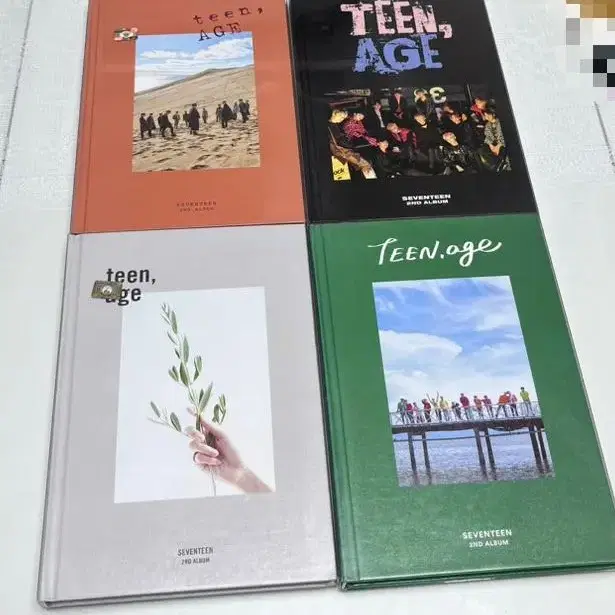 4개 일괄 가격 / 세븐틴 초판 박수 TEENAGE 개봉앨범 판매 양도