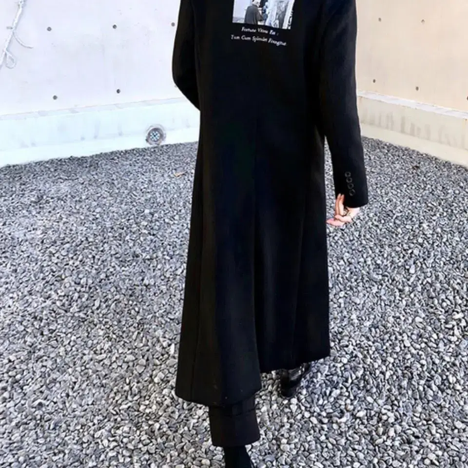 포블레스(4bless) 코트 Graphic Wool Long Coat