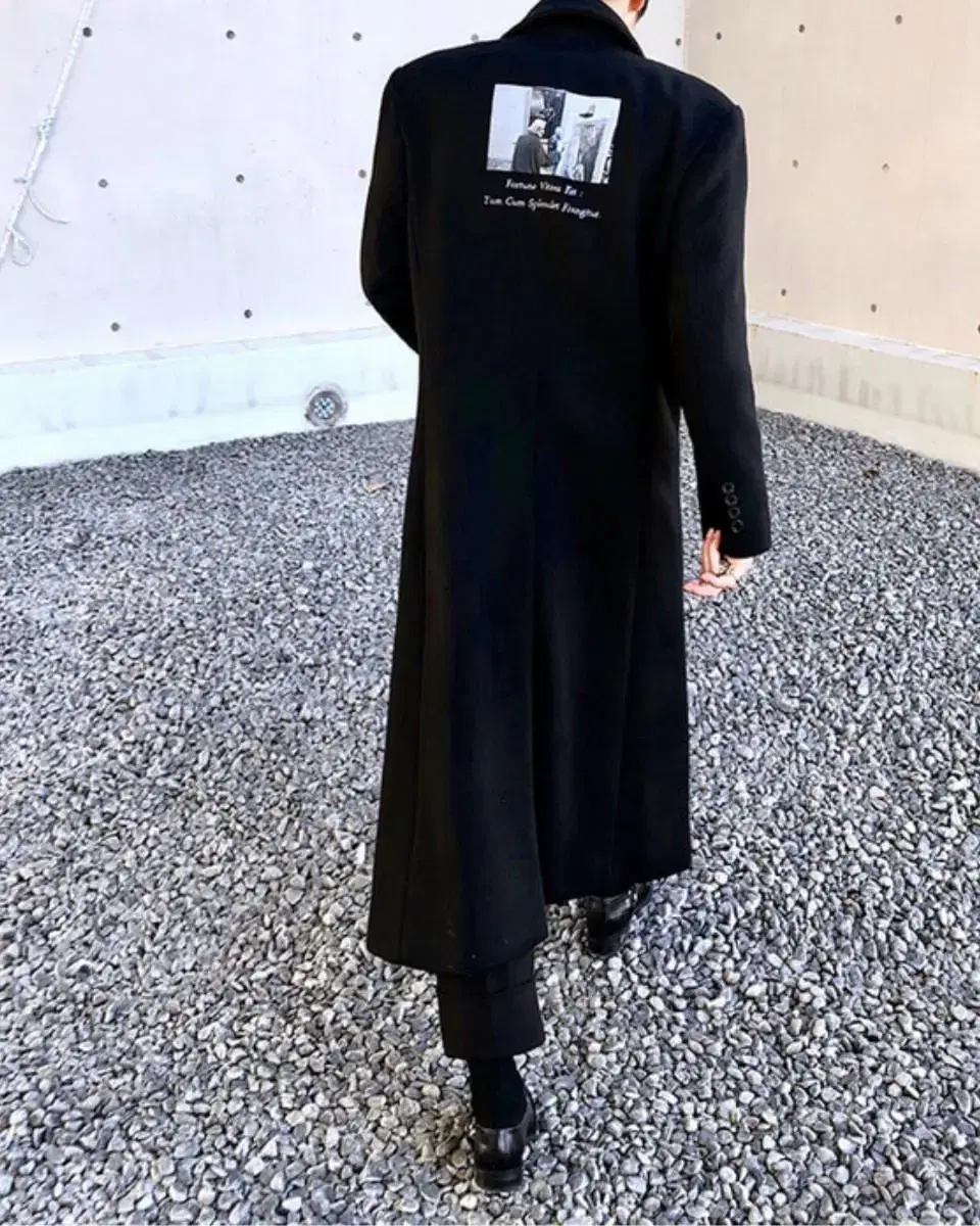 Four-blouse coat Graphic Wool Long Coat