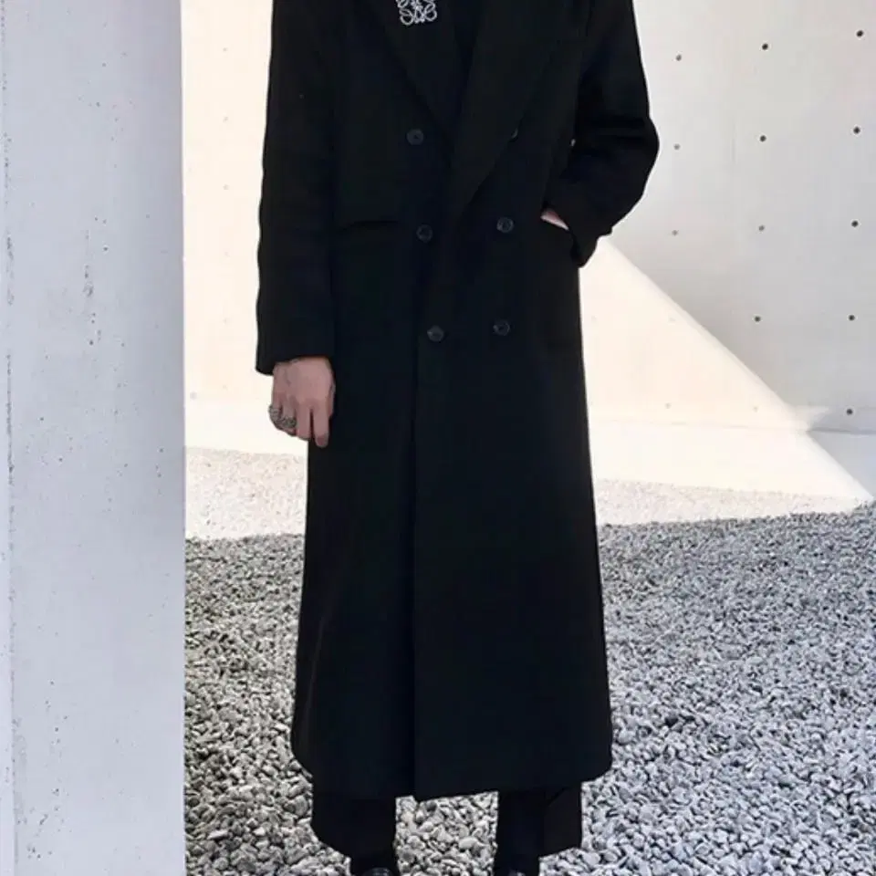 포블레스(4bless) 코트 Graphic Wool Long Coat