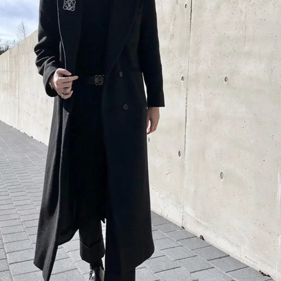 포블레스(4bless) 코트 Graphic Wool Long Coat