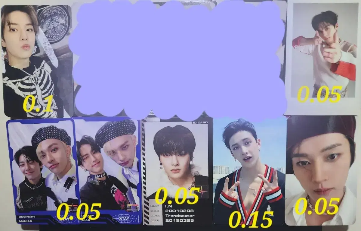 Straykids skz seungmin bang chan i.n lee know jisung hyunjin photocard Polaroid