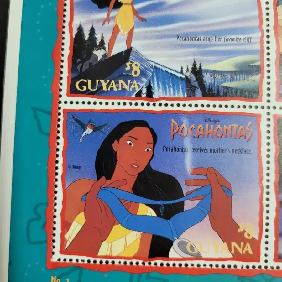 디즈니우표 포카혼타스 우표(3)POCAHONTAS