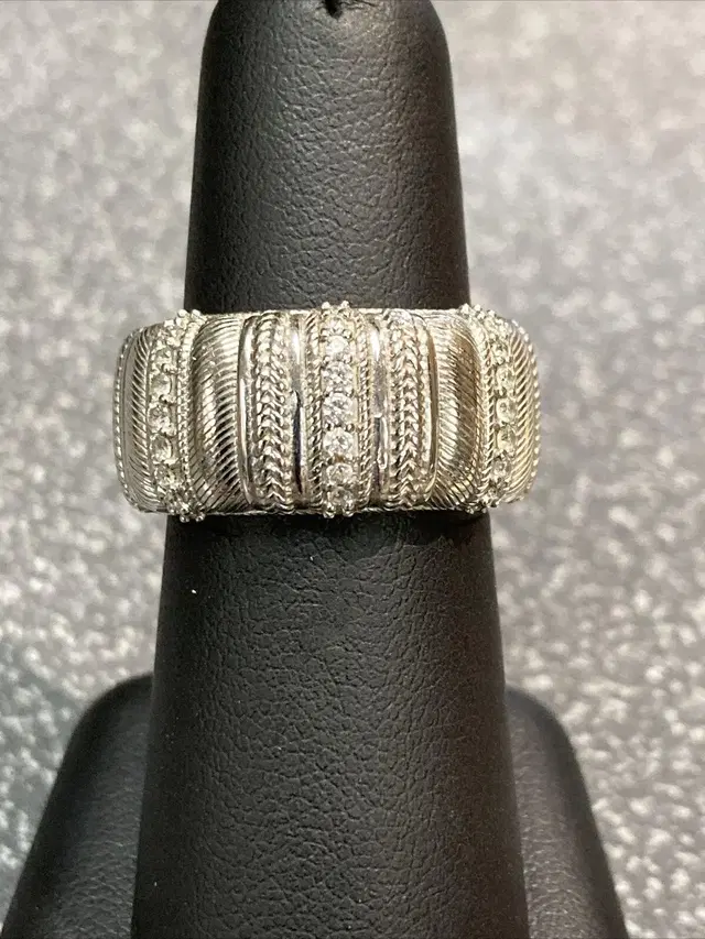 Judith Ripka Banded Rope silver Ring (8)