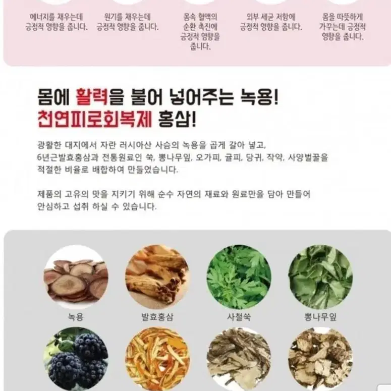 마지막할인) 6년근홍삼 발효홍삼 대한홍삼 녹용단 4그램 30환 쇼핑백