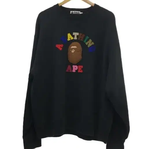 XL 베이프 멀티 맨투맨 블랙 BAPE XXL 2XL