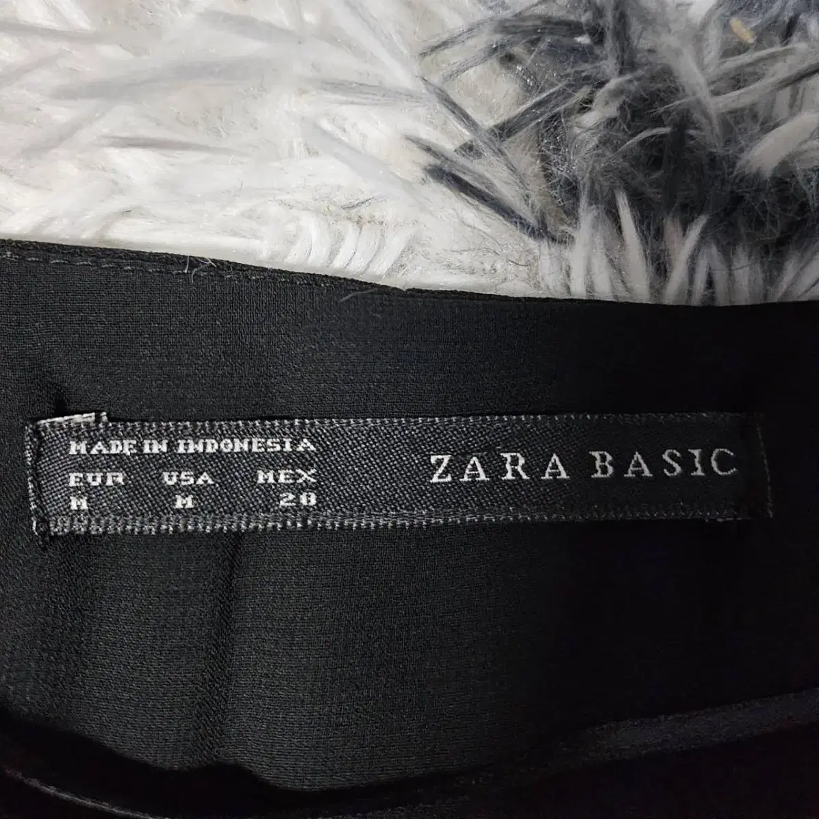 자라 zara basic 베이직 미디 블랙 원피스  검정 원피스 M