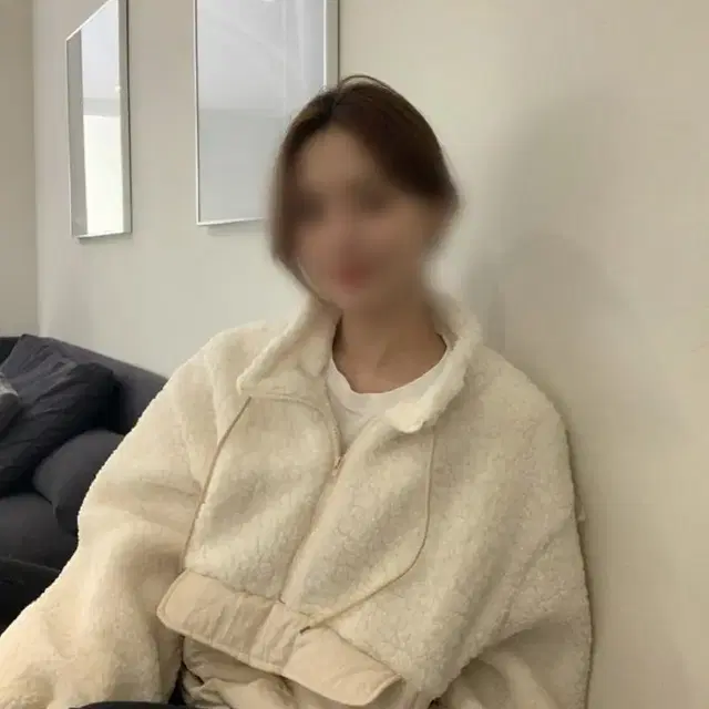 양털 아노락 후드 퀄팅 패딩 뽀글이 점퍼