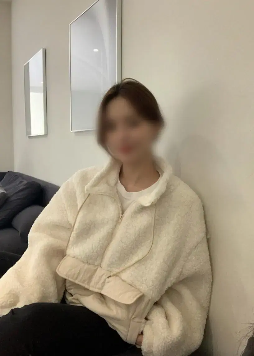 양털 아노락 후드 퀄팅 패딩 뽀글이 점퍼