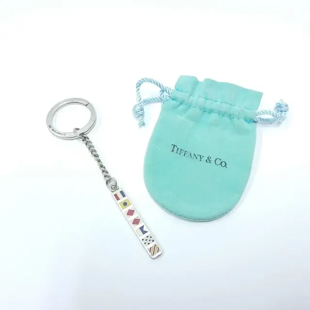 TIFFANY&CO 티파니앤코 만국기 925실버 플레이트 키링 A563