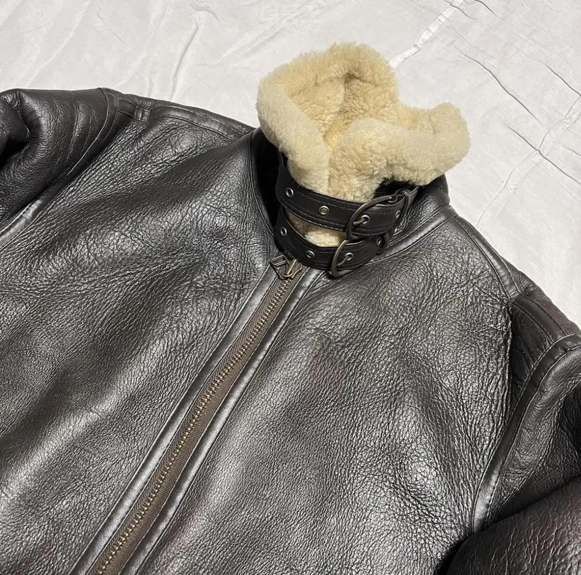 Vintage B-3 Bomber Sheepskin Mustang