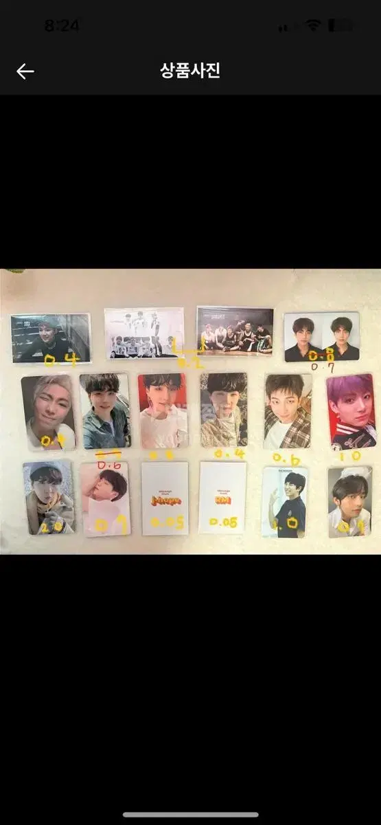 bangtan photocard wts bts namjoon seokjin yoon ki hoseok