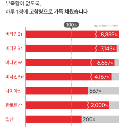 네추럴라이즈 활성비타민B100 컴플렉스 90정