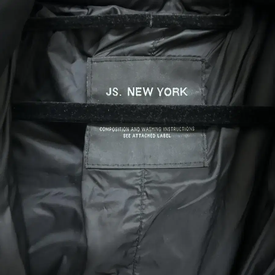 JS New York JS뉴욕 러플 벨트 덕다운 패딩 롱코트