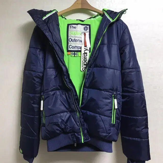 (새상품) superdry 네이비 남성패딩 95