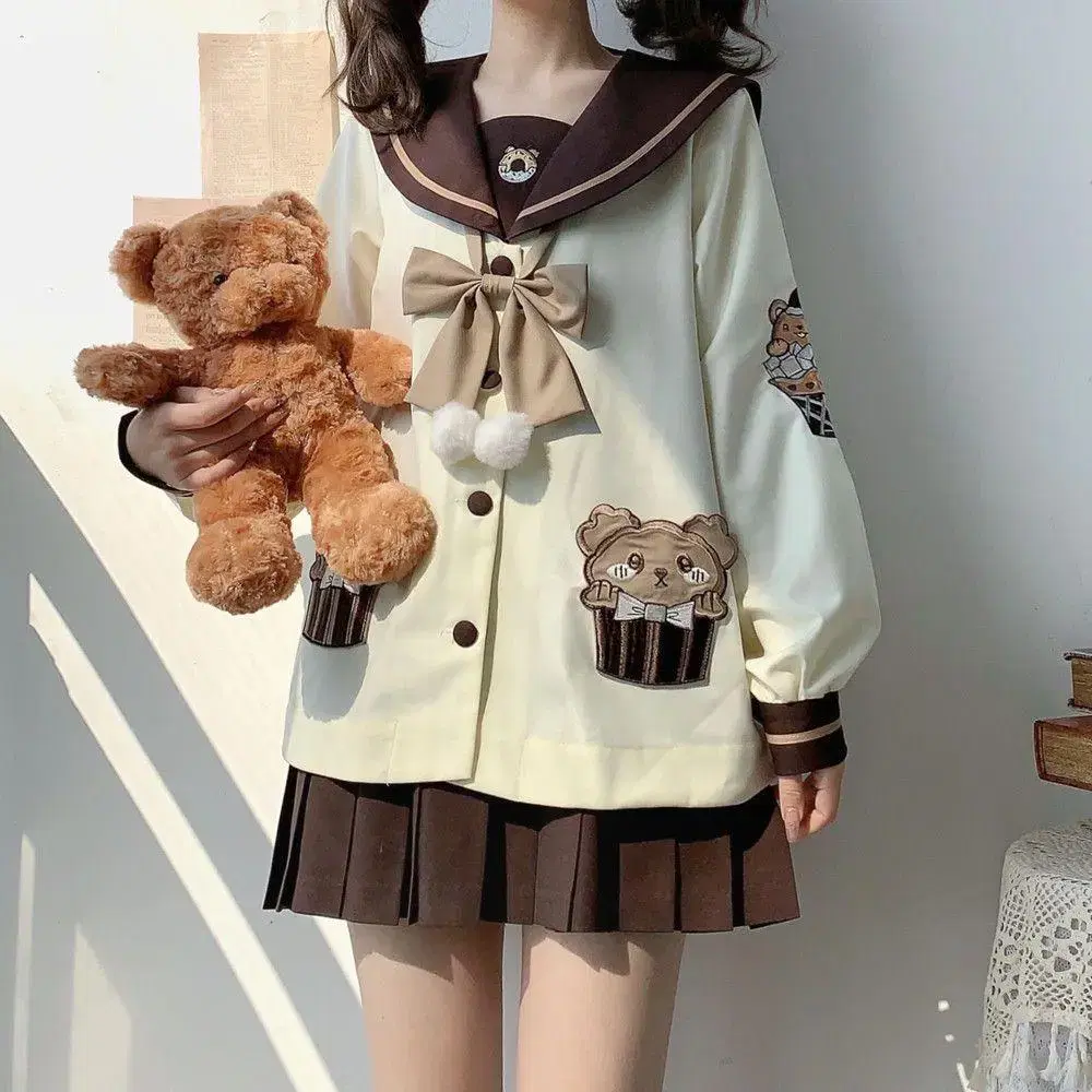 Serabok set Cosplay bear shirt skirt set