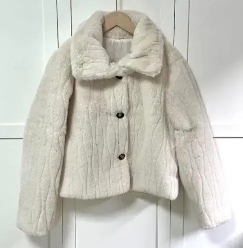 Abby Mink Faux Fur kara Short Jacket Mustang