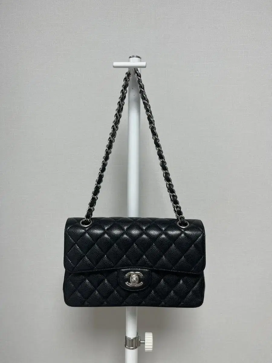 Chanel Classic Flapback Small in Caviar Black Silver