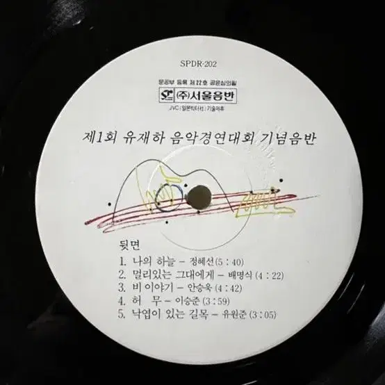 유재하 음악경연대회 초반 lp