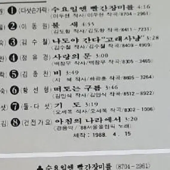 젊음의 대행진 5집 lp