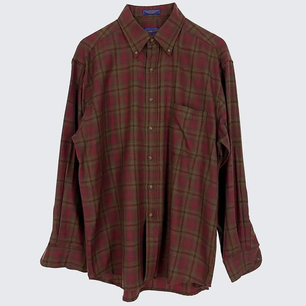 [Men's 110] Pendleton USA Check Shirt Southern Wool Vintage (18686)