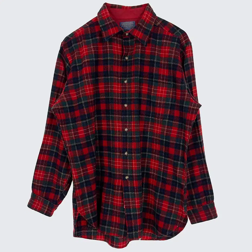 [Men's 110] Pendleton USA Check Shirt Southern Wool Vintage (18690)