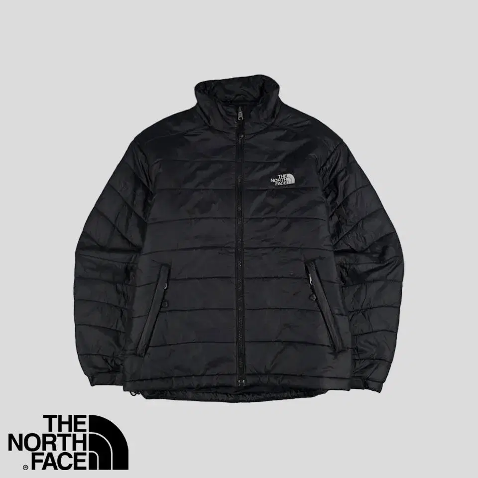 The North Face Black Grey Logo Inner Padded Jumper Jacket M