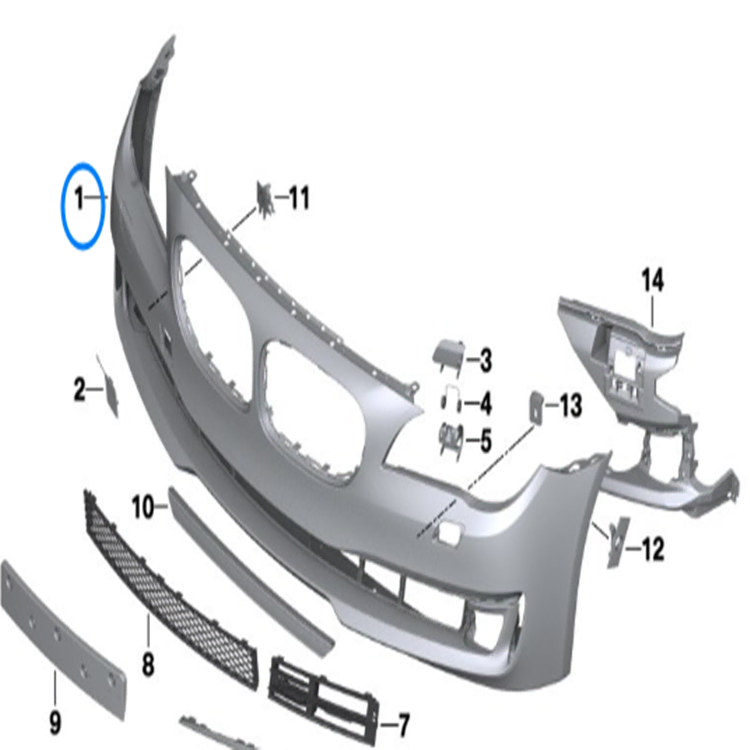 BMW F01 F02 7시리즈 LCI 후기형 앞범퍼 51117313947