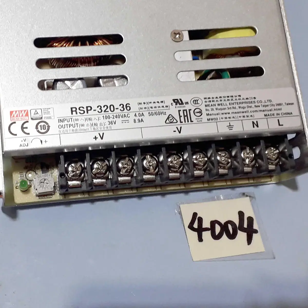 파워서플라이 RSP-320-36 220-36Vdc 8.9A 4004