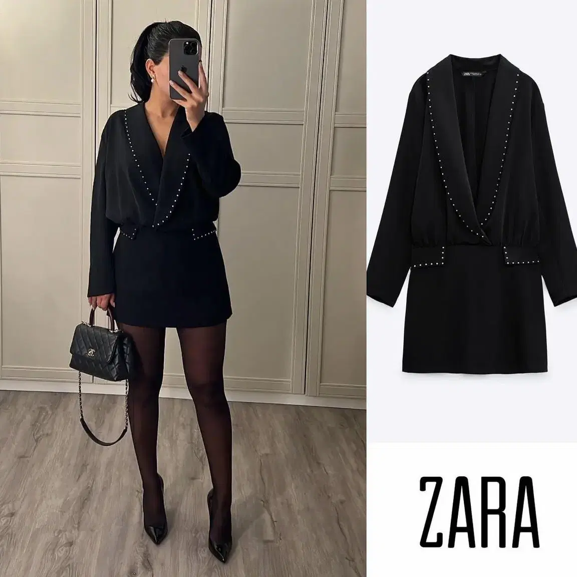 zara 자라 글리터 블레이저 원피스 109000-59000 새상품