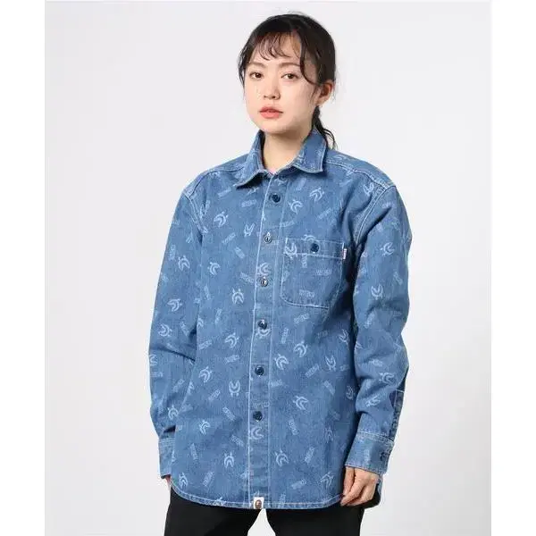 베이프 17SS 샤크 패턴 셔츠 XL