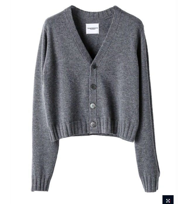 THE SOLOIST Lamb Wool Knit Cropped Cardigan