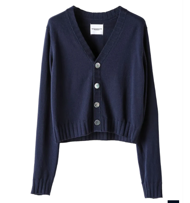 THE SOLOIST Lamb Wool Knit Cropped Cardigan