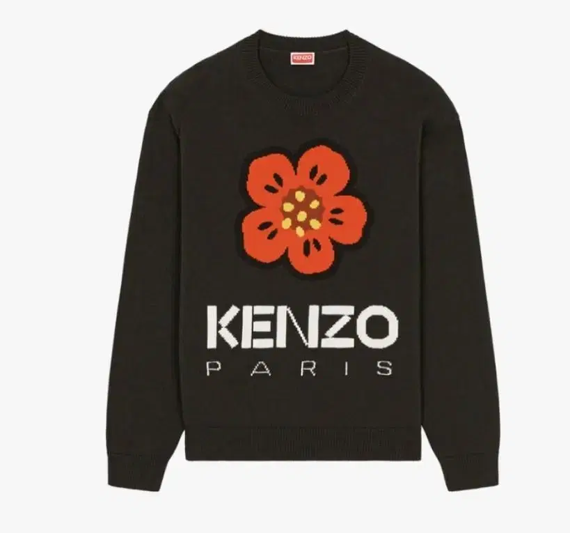 Kenzo Flower Black Knit M, XL New